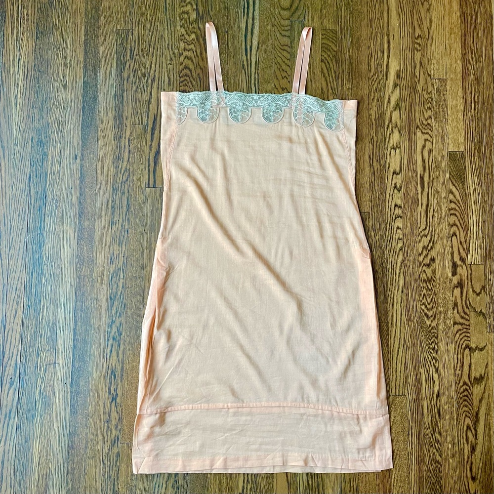 1920's Vintage Slip/Nightgown From Paris Peach & Cream